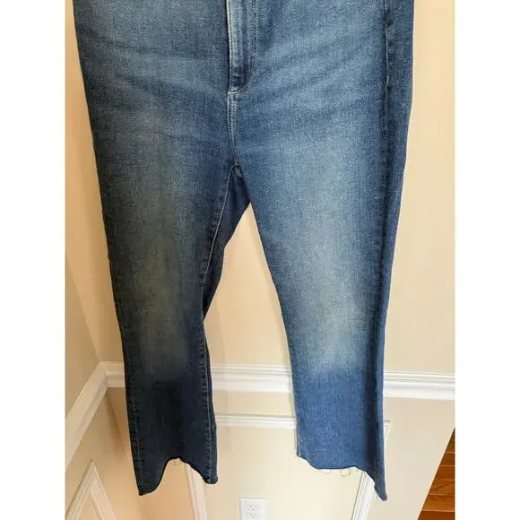 DL1961 Women’s Bridget Boot Cut High Rise Frayed Ankle Sz 28 Instasculpt Crop - Picture 5 of 12